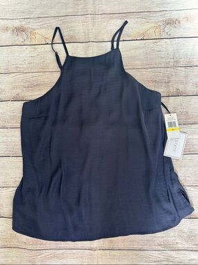 1State Navy High-Neck Spaghetti Strap Cross Back Camisole Size Medium